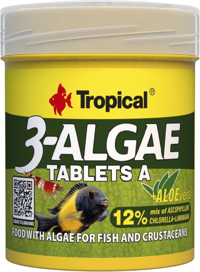 Tropical 3-Algae Tablets A Fish Food 50ml/36g - 20732 - Image 1
